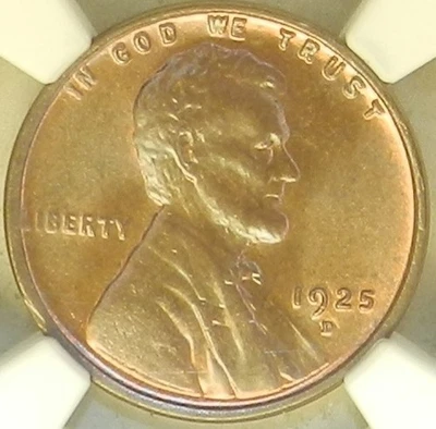 1925 D Lincoln Cent MS65 BN NGC BU Unc Wheat Penny - NGC Registry [835] - Image 1 of 4