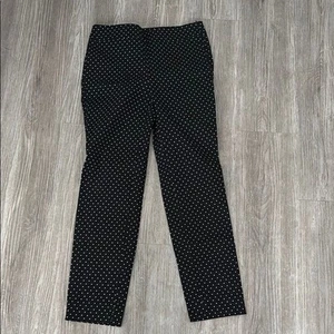 Talbots women's polka dot Chatham ankle black pants Sz 2 - Picture 1 of 10