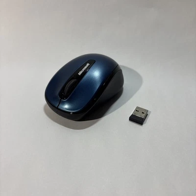 Microsoft Wireless Mobile Mouse 3500 Model 1427 w/ Receiver Blue Tested - Image 1 of 4
