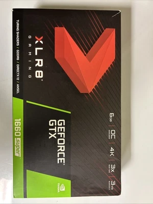 PNY NVIDIA GeForce GTX 1660 4GB GDDR6 Graphics Card (VCG16606SSFPPBO) NEW - Image 1 of 4
