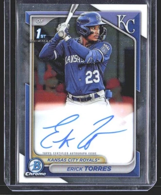 Erick Torres 2024 Bowman Chrome Prospects Autographs AU - Image 1 of 2