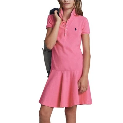Polo Ralph Lauren Ropa Infantil Niña Elástico Algodón Rosa Vestido Polo Talla XL Foto 1 de 4