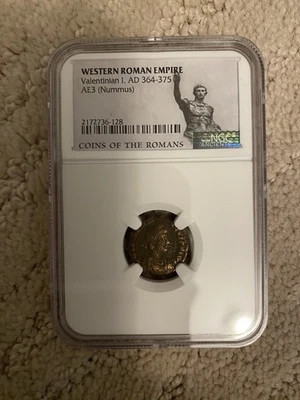 Western Roman Empire Valentine 1 AD 364 - 375 AE3 Nummus - Image 1 of 2