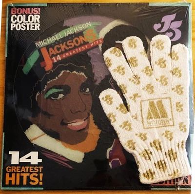 MICHAEL JACKSON & JACKSON 5 -PICTURE DISC -14 GREATEST HITS w/GLOVE-SEALED - Image 1 of 2