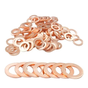 M3 M4 M5 - M60 Metric Copper Sealing Washers Flat Rings Gasket Form A DIN 7603 - Picture 1 of 11
