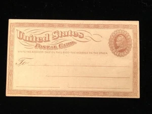 U.S. MINT #UX1 GOVT POSTAL DATED MAY 1873 ADVERTISING SHOE MFR ON REVERSE CV$375 - Picture 1 of 2