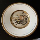 The Art Of Chokin 24K Gold  6 Inches Porcelain Plate Wagon Cart With Flowers