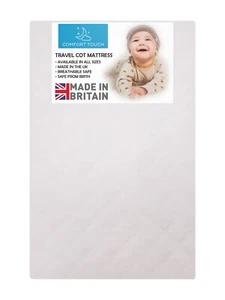 Baby Travel Mattress 95 x 65 x 5 cm with Removable Hypoallergenic Care Cover - Picture 1 of 10