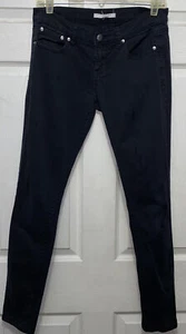 Jeans ajustados negros de mezclilla talla 28x32 21 para niños con bolsillos con cremallera - Imagen 1 de 5
