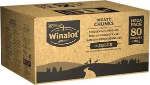 Winalot Meaty Chunks Mixed in Jelly Wet Dog Food 80x100g - Picture 1 of 6