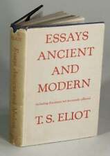 T S Eliot / Essays ancient and modern 1936 Literature