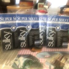 4 Packs of Sulky Super Solvy Water-Soluble Stabilizer-19.5"X36" -405-01 NEW
