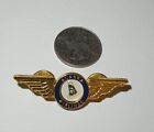 Alaska Airlines Wings Black & Gold Tone Lapel Pin Tie Tack Genuine 