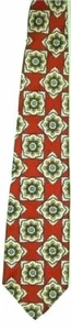 Cerruti CXIII Para hombres HERMOSA CORBATA 100% Seda Rojo Azul Dorado Blanco 54"L - Imagen 1 de 7