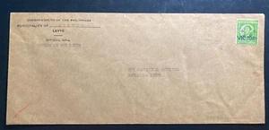 1945 Abuyog Philippines Mayor Office Cover To Provincial Governor Tacloban - Picture 1 of 2