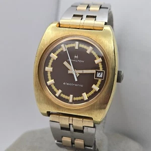 Vintage HAMILTON electronic men's watch Date CAL.683 13Jewels swiss 1970s - Picture 1 of 22