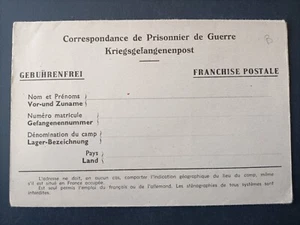 Carte Lettre - Correspondance de Prisonnier de Guerre - Franchise Postale - Imagen 1 de 2