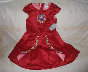 Disney Store Snow White Red Dress Holiday Girls Party Costume NWT Size 9/10 - Picture 1 of 5