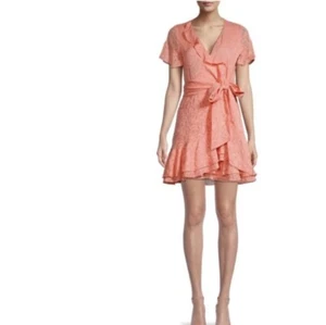 NWT TANYA TAYLOR Bianka II Wrap Dress Melon - Picture 1 of 8