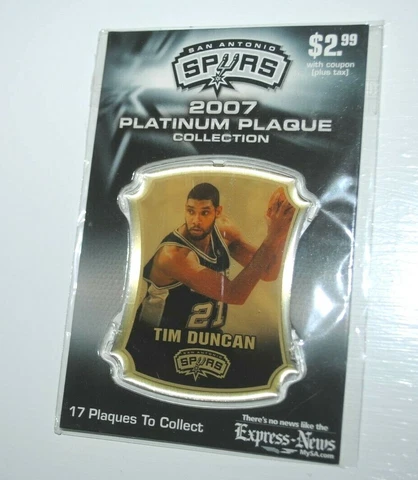 Tim Duncan, 2007 San Antonio Spurs Platinum Plaque Collection, MIP Cover