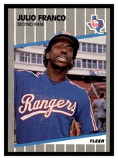 1989 Fleer Update #U-64 JULIO FRANCO Texas Rangers ~B1S