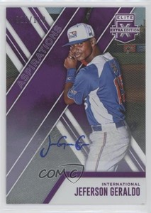 2017 Panini Elite Extra Edition Aspirations Purple /100 Jeferson Geraldo Auto