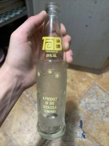 Bottiglia di soda vintage in vetro con linguetta 1971 10 oz con stelle gialle vuota - Foto 1 di 7