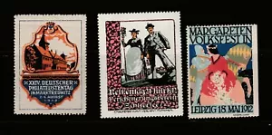 Germany 3 Poster Stamps 1912 - Picture 1 of 2