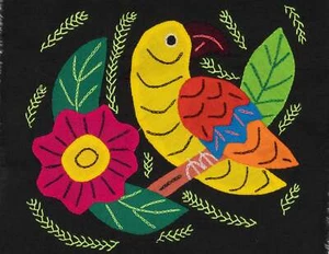 Pájaro canario amarillo con flor Molita - Imagen 1 de 10