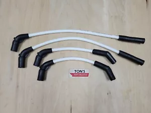 10mm Ton's Spark plug wires White Silicone 2018+ Harley Davidson Softail M8 FXFL - Foto 1 di 3