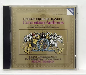 PINNOCK, SIMON PRESTON ⸺ HAENDEL coronation anthems ⸺ ARCHIV CD full silver NM - Imagen 1 de 2