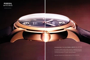 FOSSIL WATCH MAGAZINE promo ad #29  VERY RARE 2013 "NOT A WATCH" 2 PGS - Picture 1 of 2