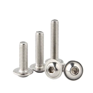 M2 M2.5 to M8 Flanged Button Head Screws Allen Socket Bolts A2 Stainless Steel - Imagen 1 de 20