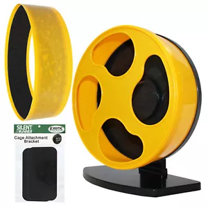 Rueda de corredor silenciosa 9" + pista arenosa + accesorio de jaula - juego de ruedas de ejercicio para mascotas - Imagen 1 de 8