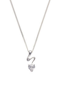 Silver Heart Pendant Necklace 925 Hallmark with Chain