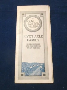 1915 era Farm Machinery Catalog Brochure GALE PIVOT AXLE CULTIVATORS Albion MI - Picture 1 of 9