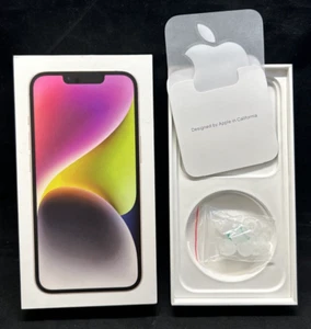 PUDEŁKO TYLKO dla Apple iPhone 14 Starlight Model A2649 z naklejką i nausznikami - Zdjęcie 1 z 6