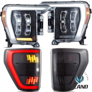 Juego de 2 faros proyectores LED + luces traseras LED HUMO para Ford F150 XL T 2021-2023 - Imagen 1 de 23