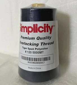 NAVY Simplicity Overlocker / Sewing Thread 5000m, 100% Spun Polyester - Imagen 1 de 2