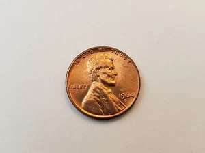 1964 D Lincoln Cent unzirkuliert aus bankumwickelter Rolle - Bild 1 von 2