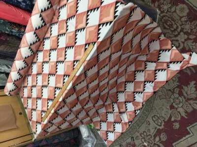 97 poly 3 spandex Navajo inspired 58-60 in w Blush Ivory Fabric by the yard - Image 1 of 4