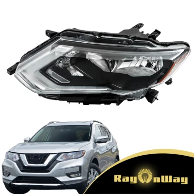 For Nissan Rogue S SV SL 2017-18-2019 2020 Driver Side Headlight Headlamp Chrome Foto 1 de 4