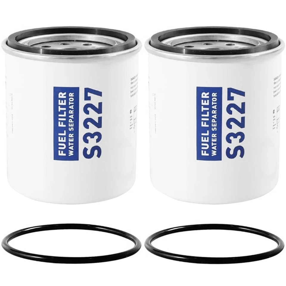 Elemento separador de agua combustible S3227 2 piezas para motor fueraborda marino Mercury Foto 1 de 4