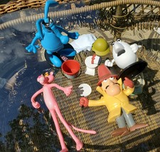 Lot of PINK PANTHER  Aardvark the anteater Action Figure Inspector Clouseau Man