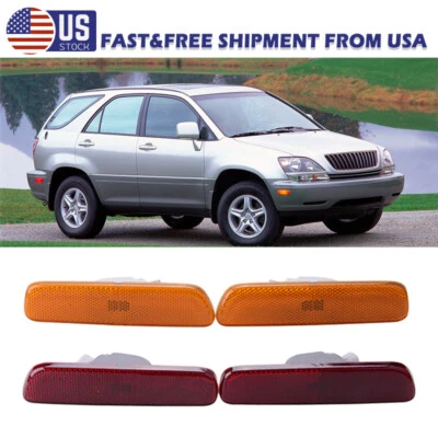 For Lexus RX300 1999-2003 Replace Amber & Red Side Marker Light Front & Rear - Image 1 of 4