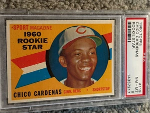 CHICO LEO CARDENAS 1960 TOPPS 119 CINCINNATI REDS REDLEGS PSA 8 NM-MINT Low $ RC - Picture 1 of 2