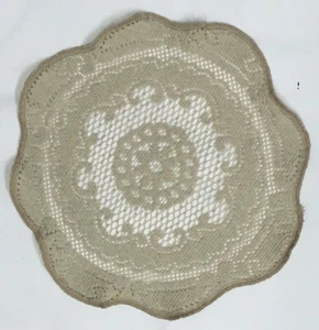 12" Round Lace Doily Natural Organic Cotton Bedroom Livingroom Den Furniture - Picture 1 of 5
