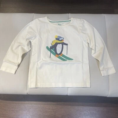 Mini Boden Baby Toddler Penguin Ski T Shirt 2-3 Youth Brand New With Tags - Image 1 of 4