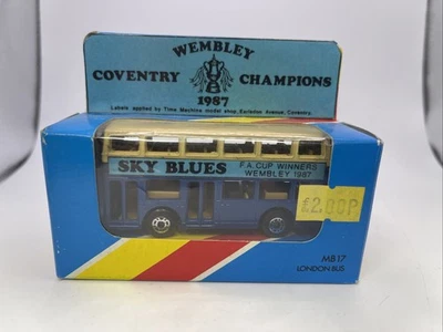 Matchbox MB 17 London Bus - Sky Blues Coventry FA Cup Winners 1987 Foto 1 de 4