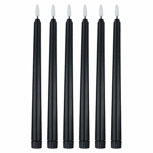 Transform Your Space with 6pcs Flameless LED Taper Candles in Black Color - Picture 1 of 14